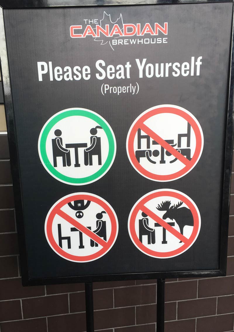 Please Seat Yourself (Properly)