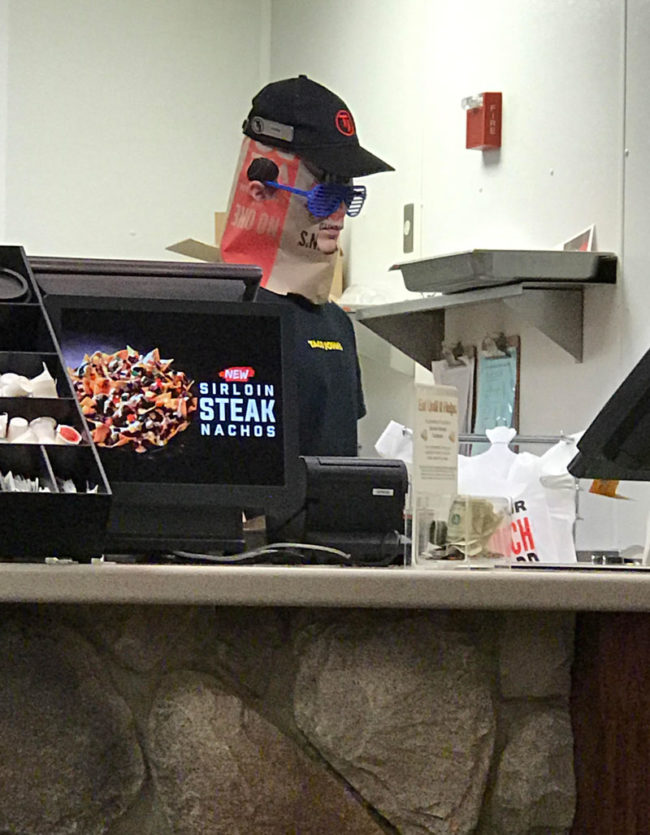 This guy took my order at a Taco John’s
