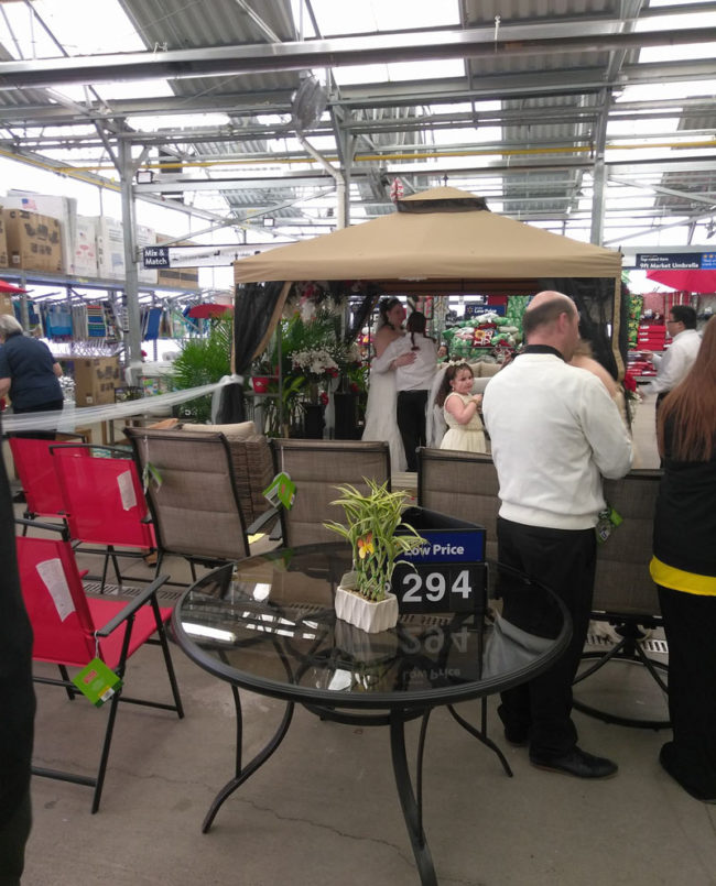 Wasn't expecting to see a wedding when I stopped at Walmart this weekend