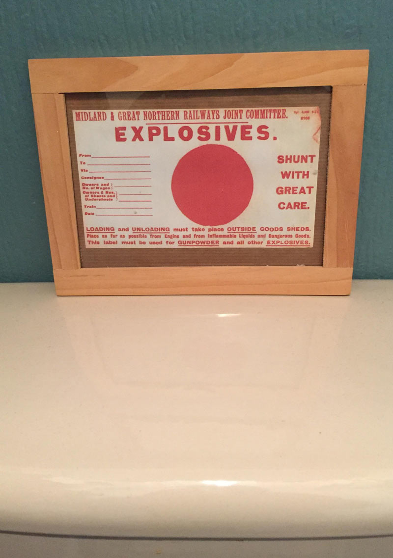 This sign my Dad has above his toilet