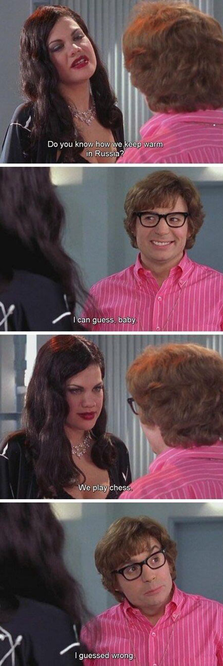 One of my favorite conversations from Austin Powers