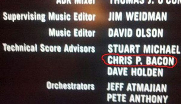 The greatest name in any credits for a movie