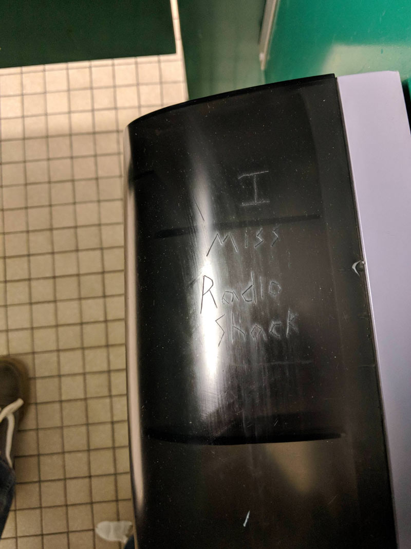 Found in a Best Buy restroom