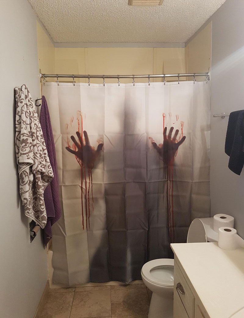 Just got a new shower curtain. I hope my kids like it
