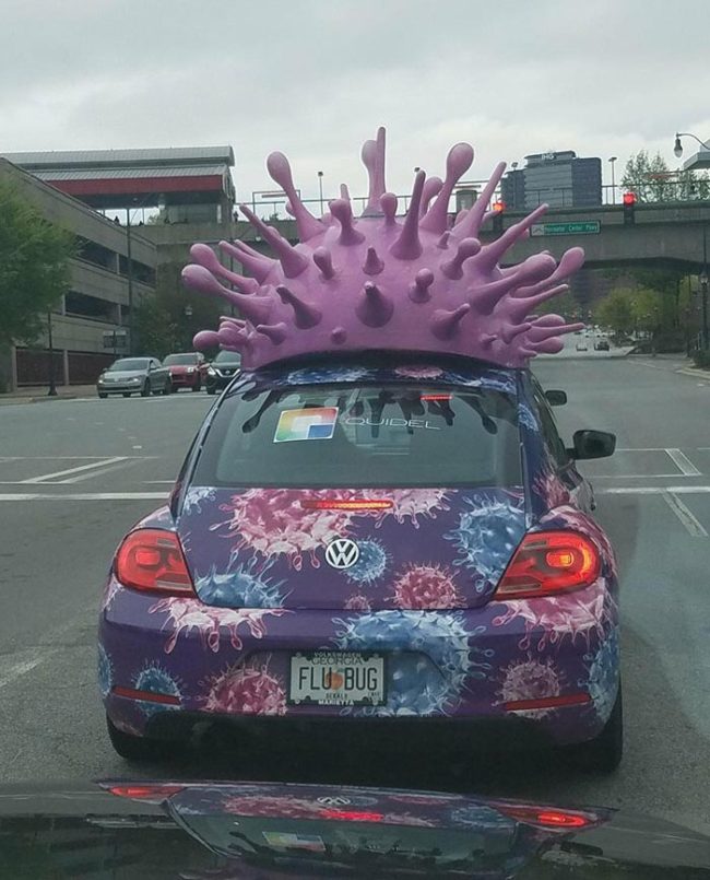 Spotted the flu running around town