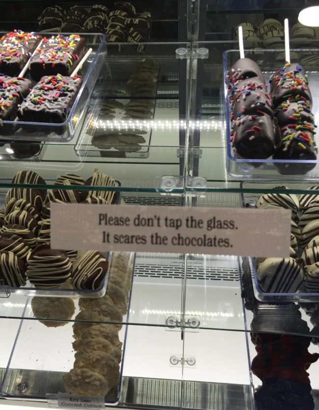 A sign at my local ice cream store