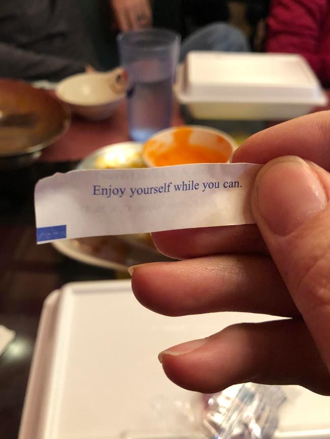 I get married on Saturday and this was my dinner fortune cookie last night