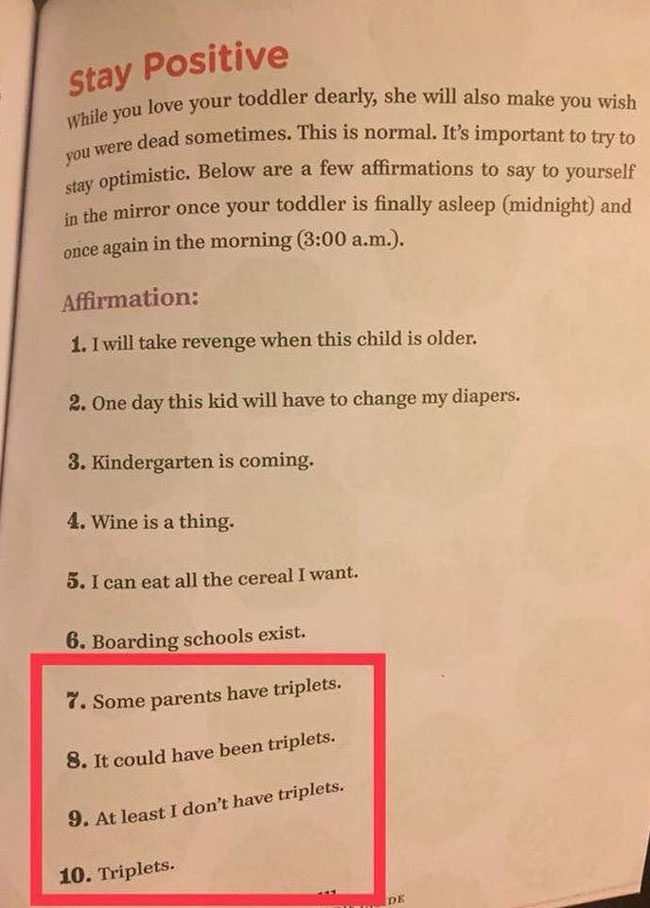 My wife found this in a parenting book, we have toddler triplets