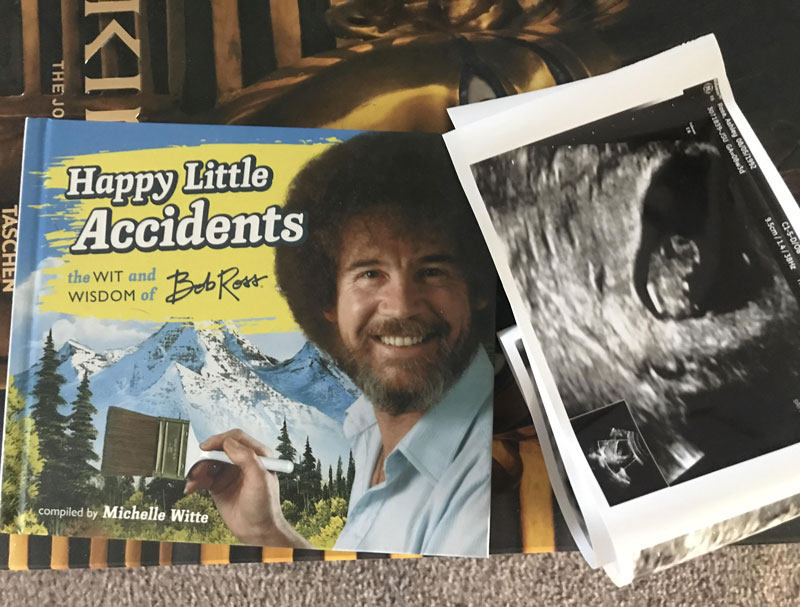 My wife gave me this Bob Ross book today. This picture was inside