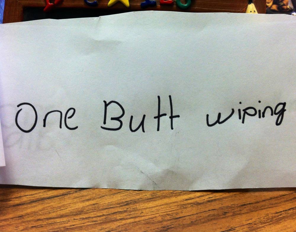 For Teacher Appreciation Week, one of my students made me a booklet of redeemable coupons. He said that the one pictured here allows me to administer one butt whipping. That sentiment isn't exactly conveyed in the spelling