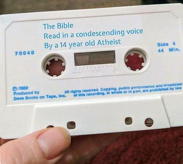 The Bible audio cassette