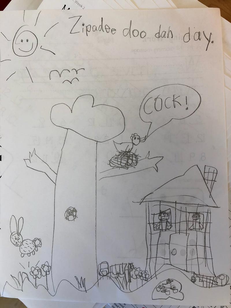 One of my girlfriend's 3rd grade students handed this in