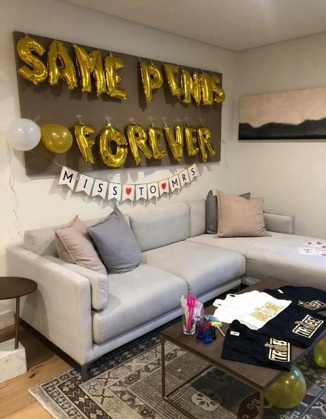 My sister is having her bachelorette party this weekend and her maid of honor couldn’t have done a better job
