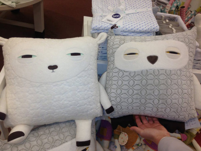 These pillows my girlfriend bought look so baked
