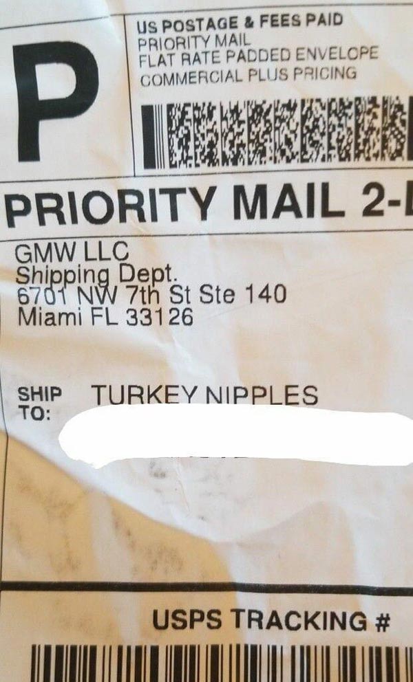 I love sending my little brother packages just so I can call him names through the mail