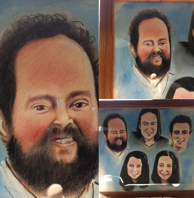 My boyfriend’s aunt commissioned her coworker to do a family portrait for her mother. 6 months & $50 later.. worth it