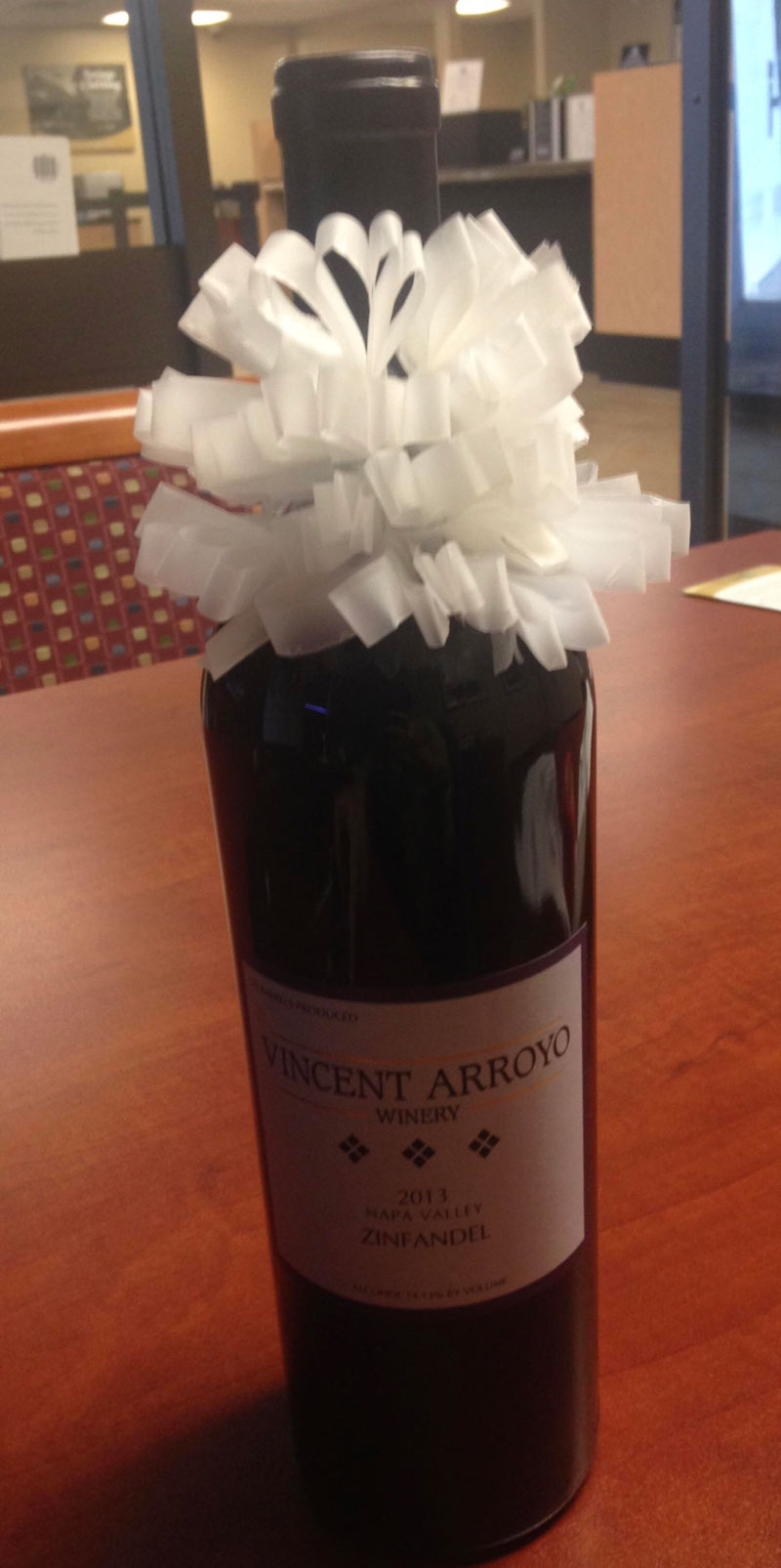 My boss hates scotch tape and loves wine. This was my retirement gift for him
