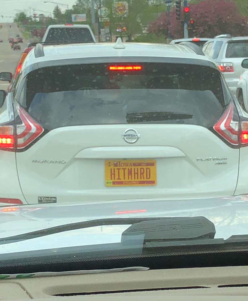 This license plate I saw on my way to work