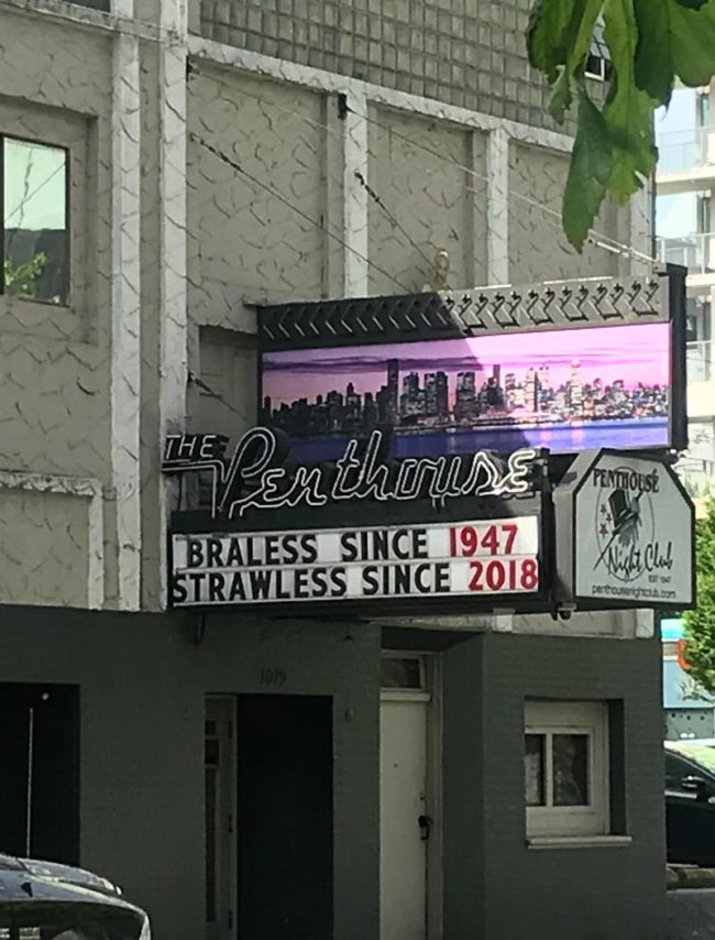 Local strip club doing its part for the environment