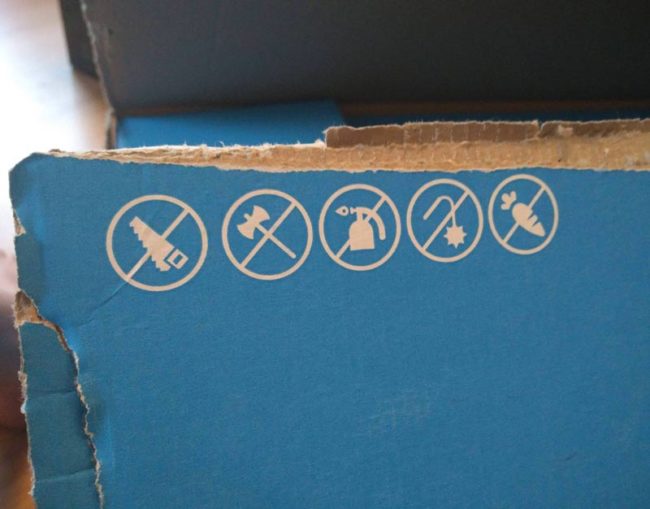These opening instructions on a package I received
