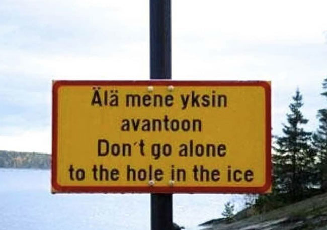 This sign in Finland