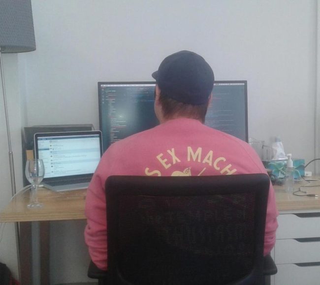 A coworker informed me my Deus Ex Machina sweater may be sending the wrong message..