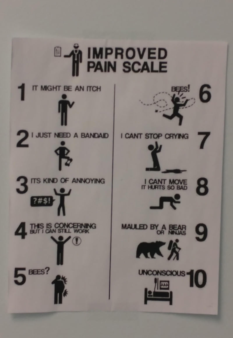 This upgraded pain chart