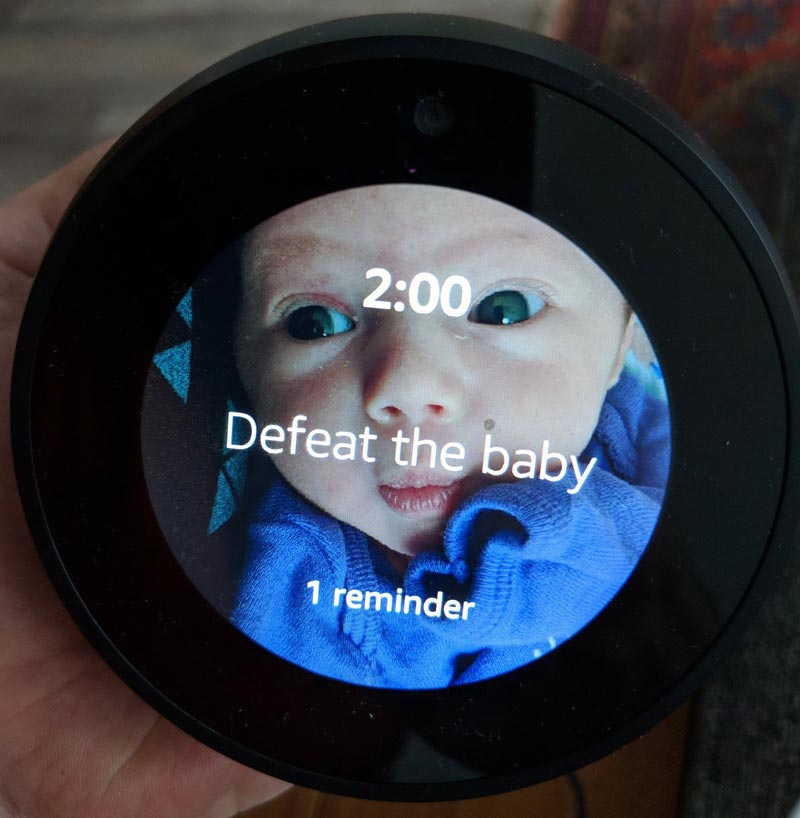 Alexa. Remind me to feed the baby