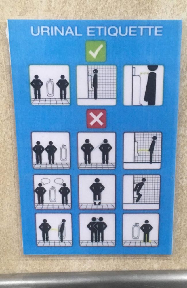Came across this urinal etiquette poster