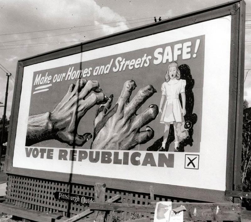 This ad from 1949 urging voters to vote Republican