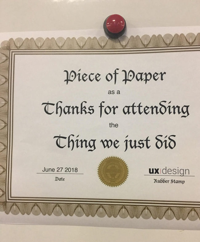 Best certificate I ever got