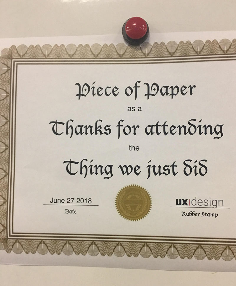 Best certificate I ever got