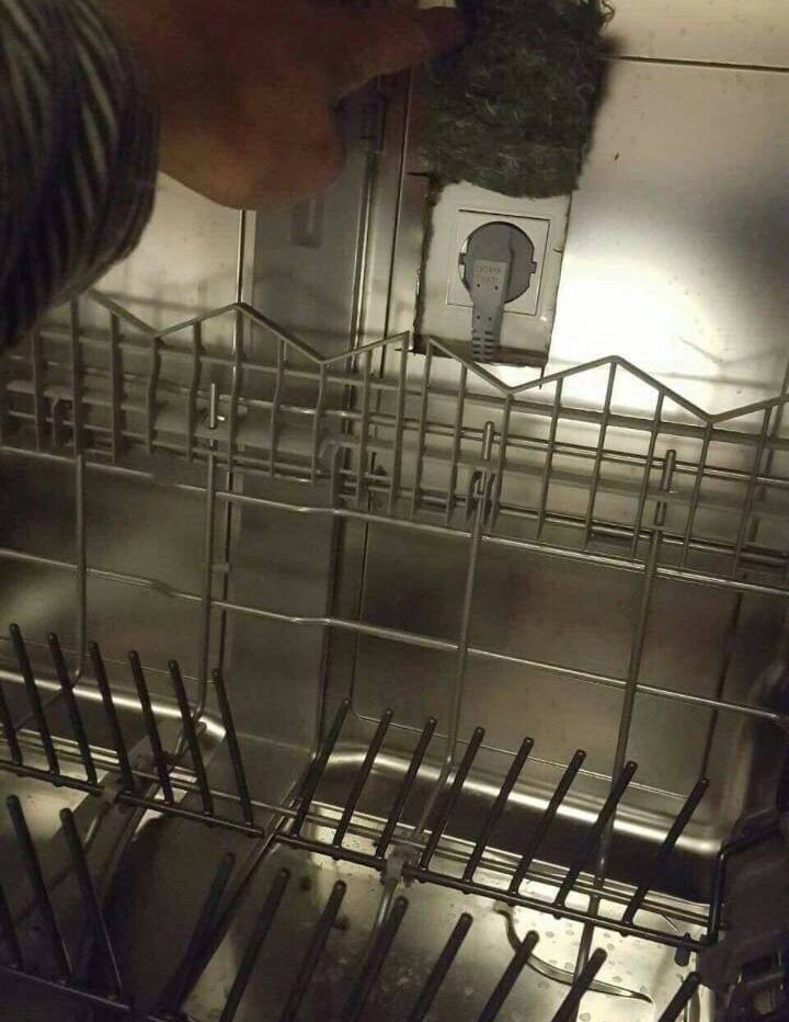 Customer complained about how his new dishwasher was leaking