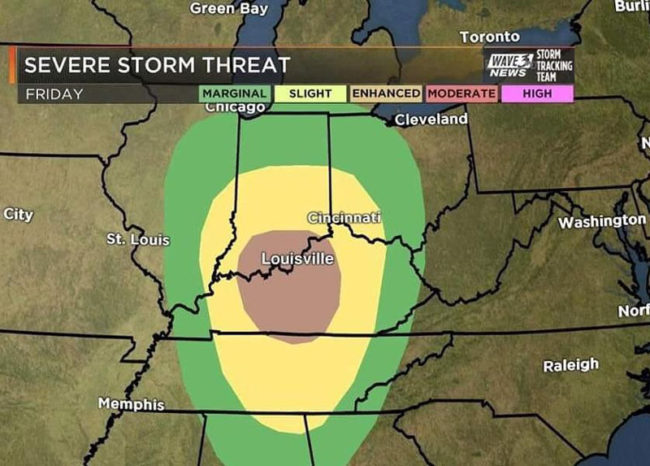 Louisville weather forecast: 100% chance of avocado