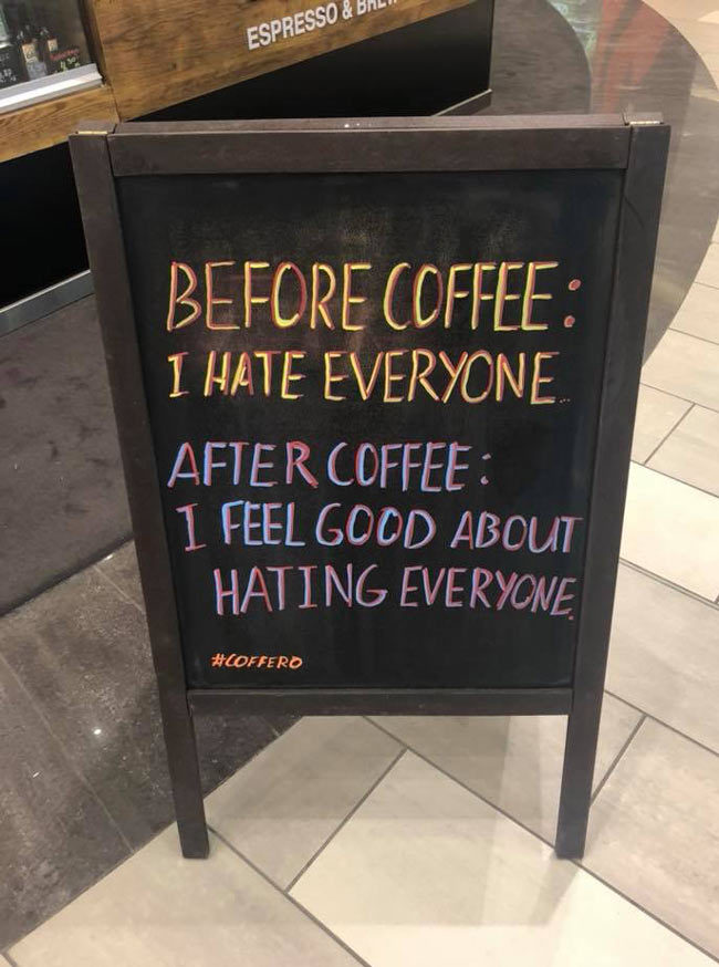 Coffee helps..