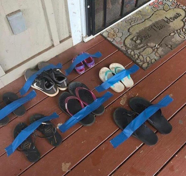 My homies house is locked and ready for the hurricane in Hawaii
