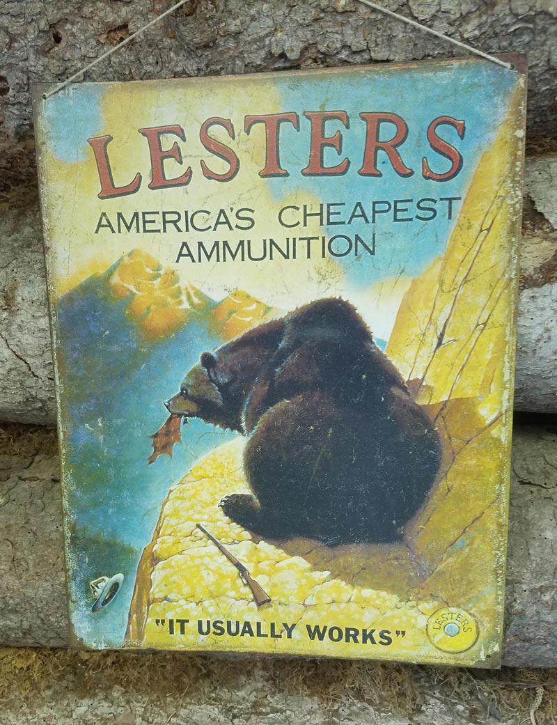 This old ammunition sign