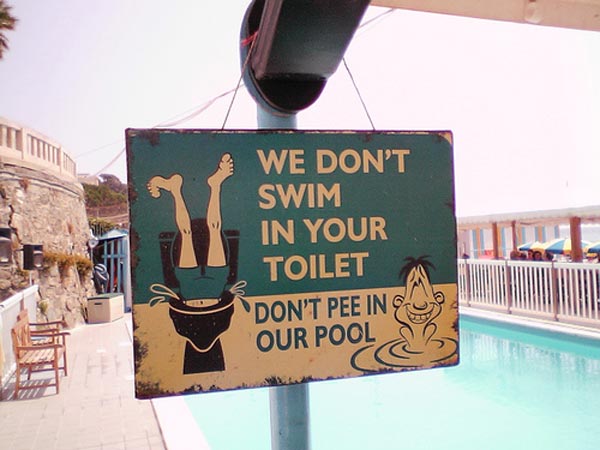 This pool sign