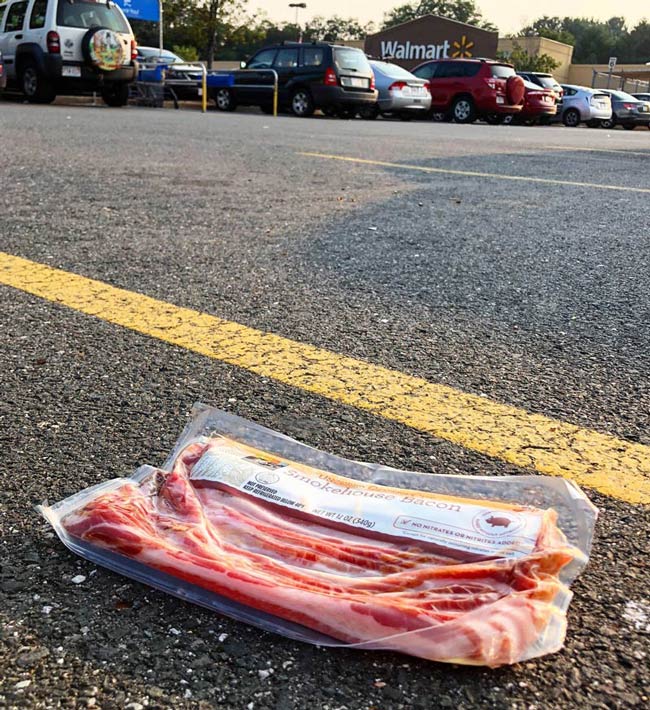 Someone failed to bring home the bacon