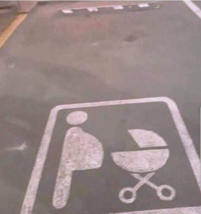 My grocery store has a parking spot for fat people that like to grill