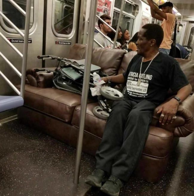 The best seat on the subway