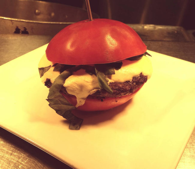 Customer wanted as much tomato on the burger as we could fit..