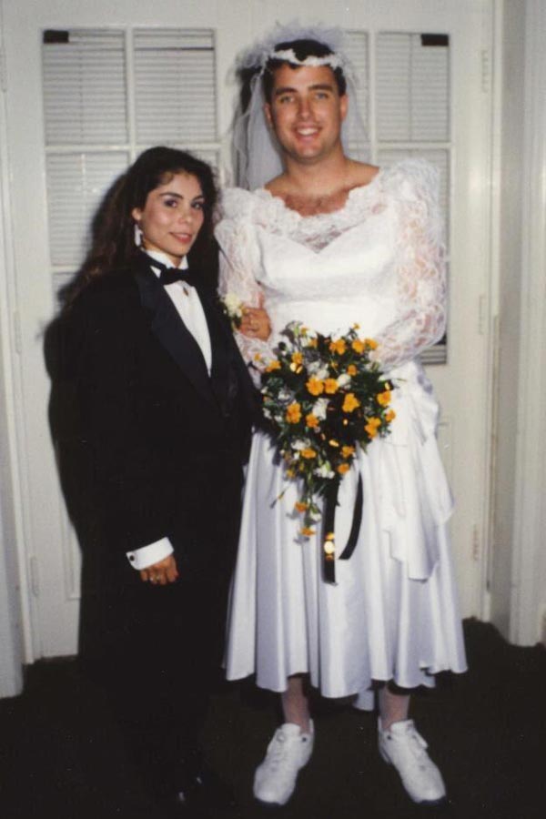 With our 25th anniversary just around the corner, I’m sharing our 1993 Halloween wedding photo