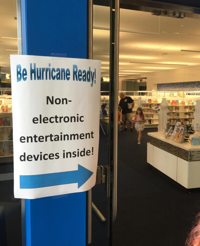 Our library's hurricane prep