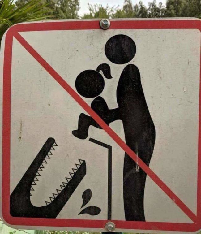 Do not feed the crocodiles!