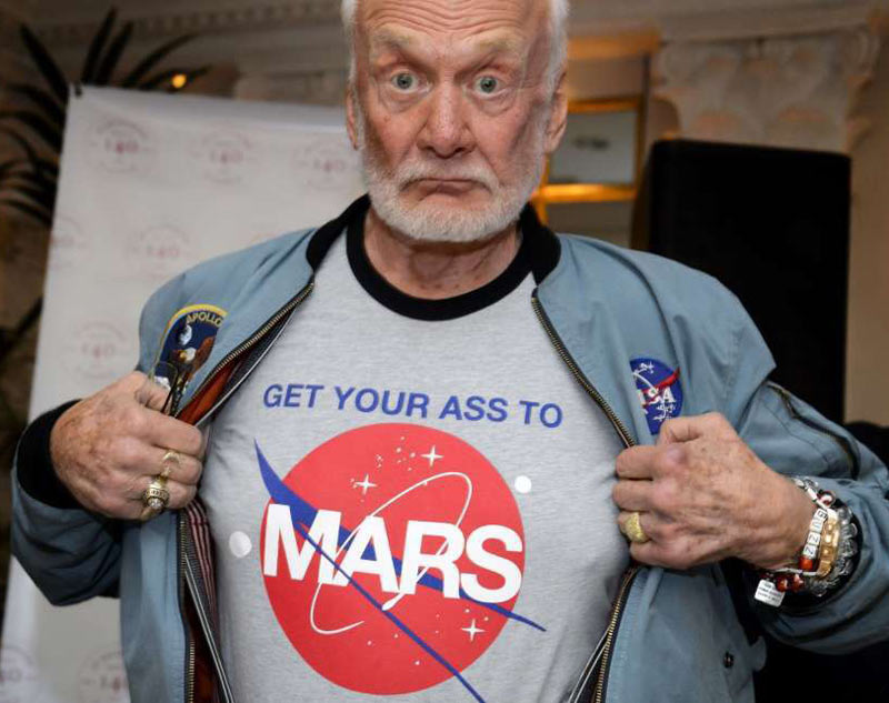 Buzz Aldrin is ready for another trip