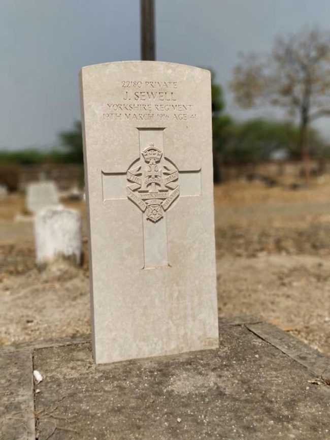 My great, great, great granddad died in the First World War in India and none of us has ever been able to visit his grave and all we had to remember him by was a death penny. My brother found his plot and posted about it. Some guy got in touch and sent us this! We can’t thank him enough
