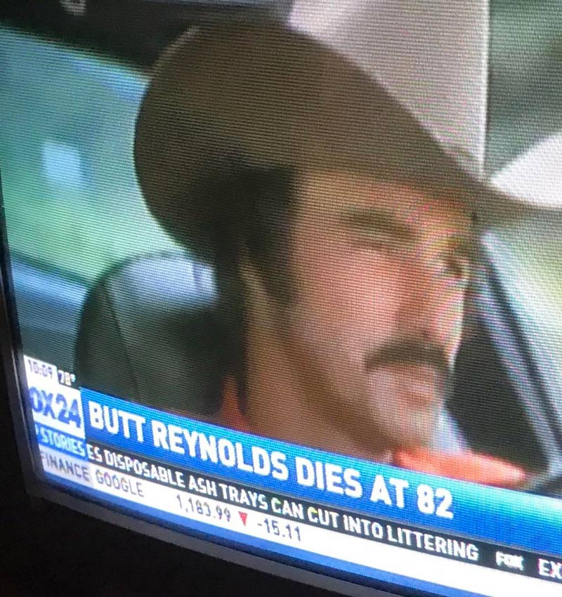 My local news did an oopsie. RIP Burt
