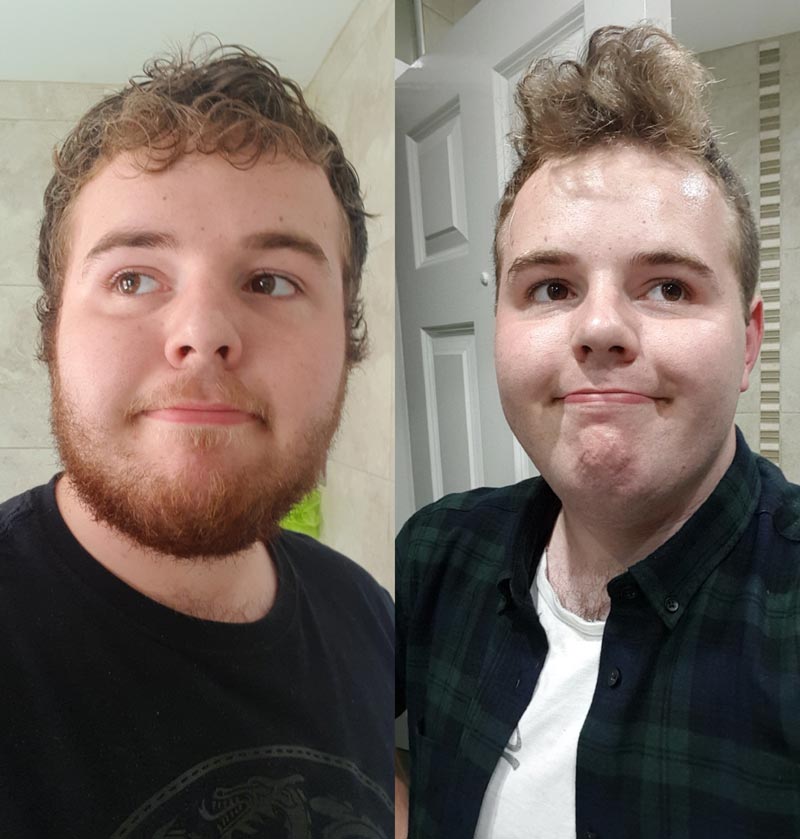 Today I was going to do a post on how much difference a shave and a haircut makes. Instead, I turned myself into a butch lesbian