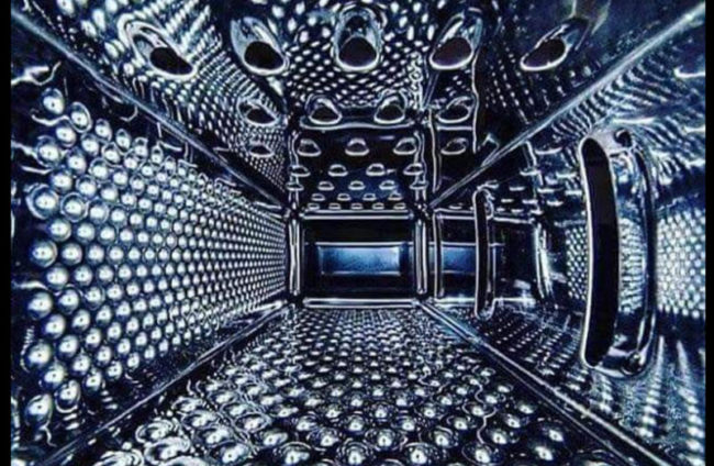 The inside of a cheese grater looks like the backdrop to a P. Diddy music video